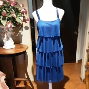 Blue Tiered Dress